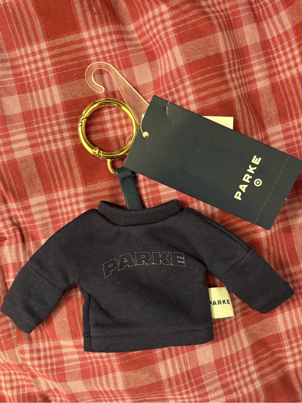 Parke Navy Mini Sweater Keychain - Picture 2 of 3